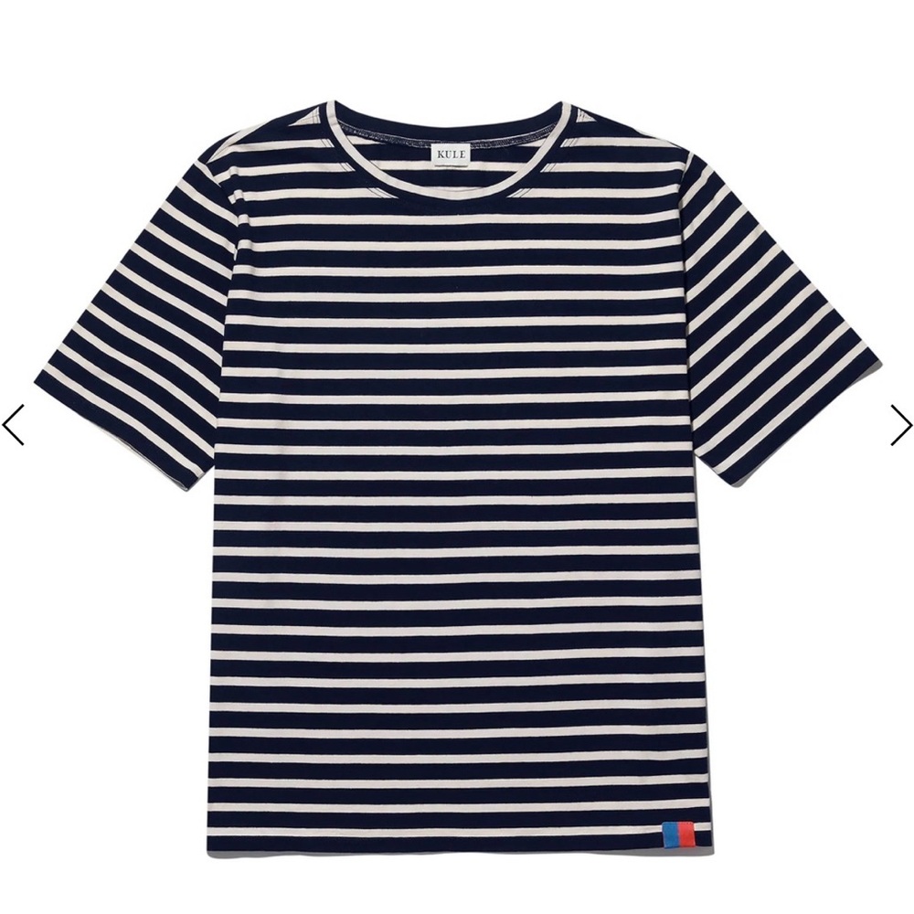Kule Striped Navy and Cream T-Shirt